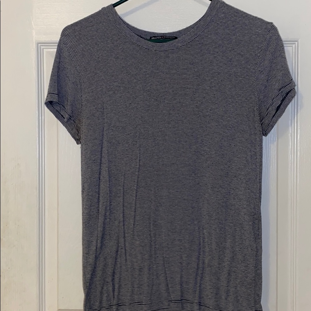 Brandy Melville Navy Striped T-Shirt